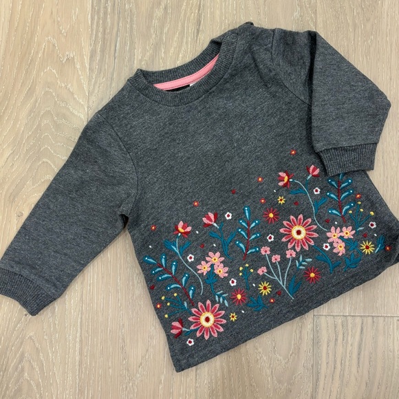 Floral Embroidered Sweatshirt - Picture 1 of 3